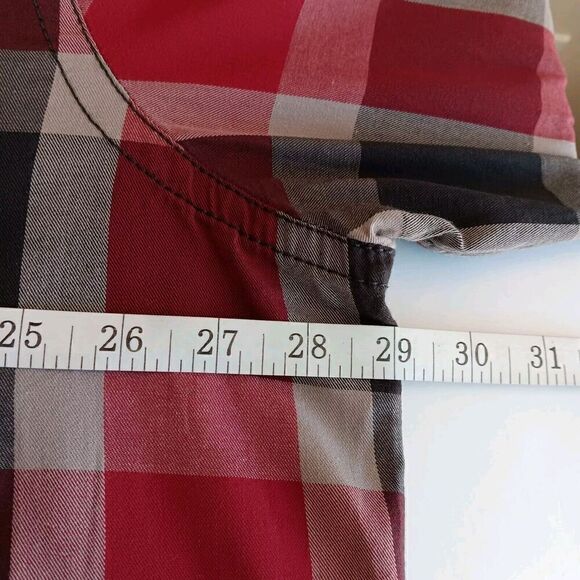 NWT Sonoma Men's Size XXL Large Check Red/Gray Button Down Shirt - Picture 4 of 10